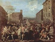 William Hogarth March of the Guards to Finchley oil painting